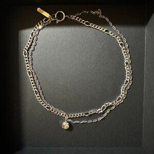 JUSTINE CLENQUET Silver Suzanne Necklace